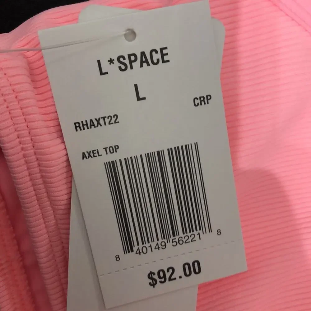 L*Space Bikini Swimsuit Set Axel Top Foley Bottom in Crystal Pink Large NWT